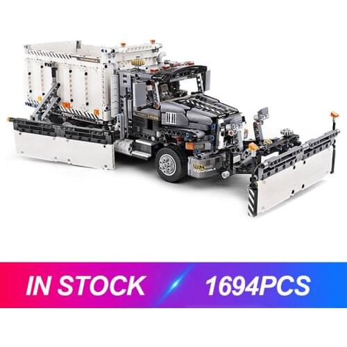 Mould king 13166 Snowplows Trucks Model Compatible MOC 29800 42078 Building Blocks Bricks Assemble Toys Christmas Gifts