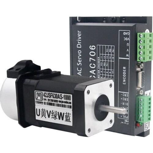 64W 24VDC 0.2N.m NEMA17 Brushless DC servo motor drive kit 1000 line 3000rpm JMC 42JSF630AS+MCAC706