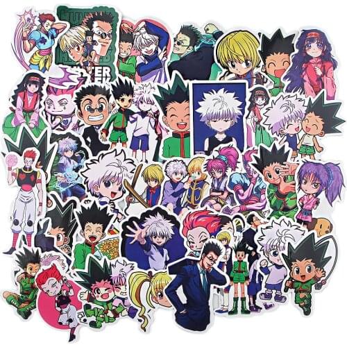 JF917 38pcs/set New Hunter Classic Anime Stickers Waterproof Suitcase Skateboard Graffiti Cartoon PVC Stickers for Children