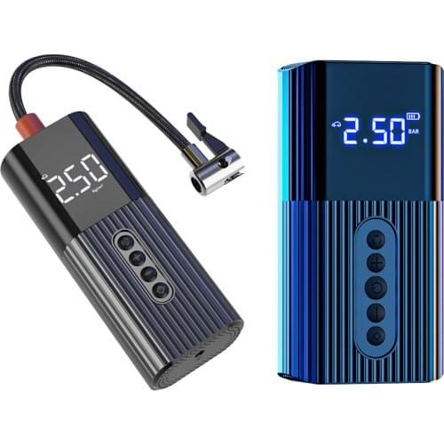 Car Tyre Inflator LCD Digital Car Tyre Inflator Portable Air Compressor Pump for Car Bicycle Motorcycle Balls with LED Light