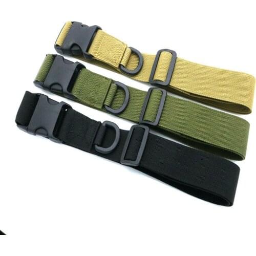 New Combat Canvas Duty Tactical Children Sport Belt Plastic Buckle Army Military Adjustable Out Door Fan Hook Loop Waistband