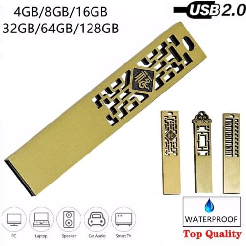 New fashion metal custom logo usb flash drive 128gb 64GB 32GB 16GB 8GB 4GB Pen Drive 128MB usb 2.0 usb stick Storage flash disk