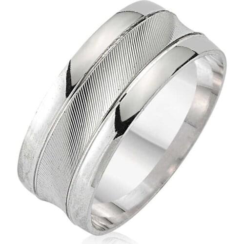 Original silver , Rodium Plated Wedding ring, Classic Wedding rings Types
