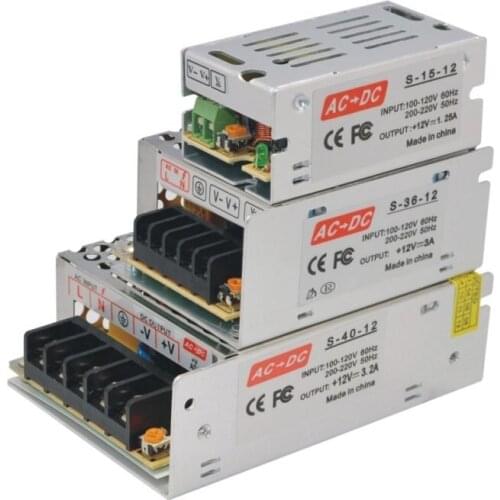Lighting LED drive transformers, DC12V, 5A 10A, 20A, 30A power adapter, LED strip light switch, power 60W, 120W, 240W, 360W