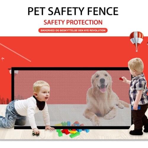 Pet Door Dog Gate Ingenious Mesh Dog Fence For Indoor And Outdoor Safe Pets Dogs Gate Safety Enclosure Pet Supplies Indoor Safet