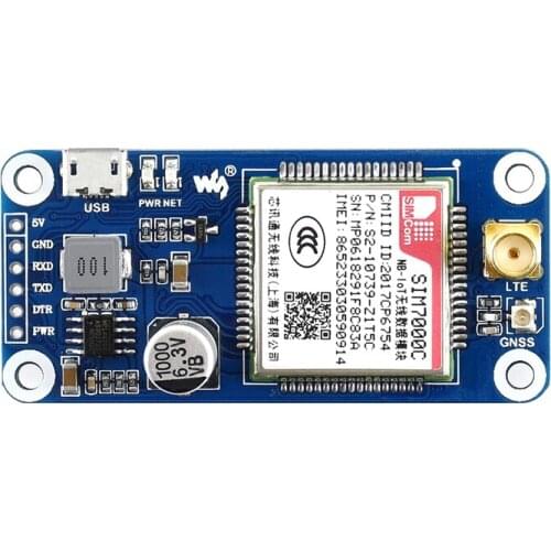 Raspberry Pi NB-IoT / EMTC / EDGE / GPRS / GNSS Expansion Board SIM7000C