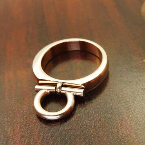 Movable Double ring High Quality Fashion Jewelry 316L Stainless Steel Rotation Rings