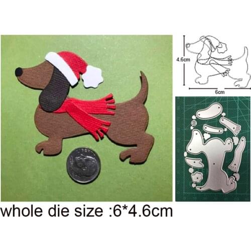 New metal cutting dies cut die mold Christmas Animals Dog Decoration Scrapbook paper craft knife mould blade punch stencils dies