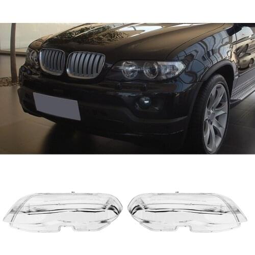 Transparent Car Headlamp Lens Personal Car Parts Headlight Outdoor Decoration for BMW E53 X5 04-06 Replacement Parts