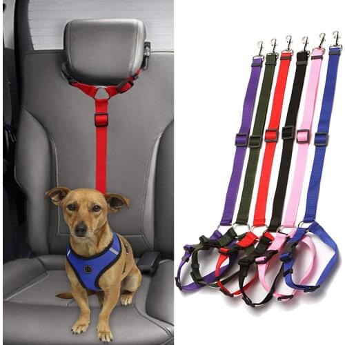 Pet Products Adjustable Car Seat Dog Leash Belt Universal Practical Cat Dogs Safety Harness Leash Puppy Travel Clip Strap Leads