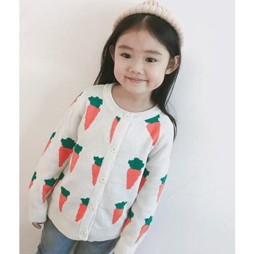Baby Kids Men and Women Baby Bunny Carrot Cotton Thick Knit Sweater
