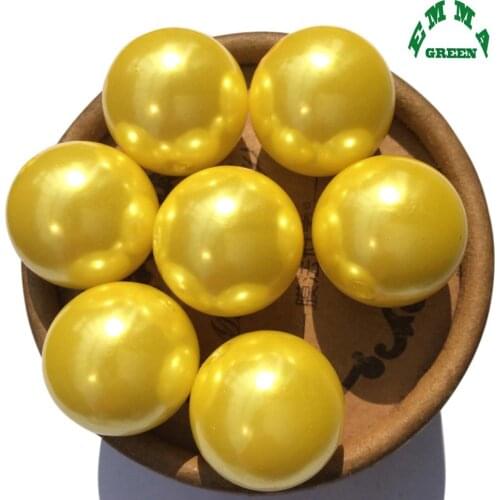 Pearl Bead Round Bright Yellow Acrylic Chunky Beads for Jewelry Making DIY Bracelet Necklace A02 6mm to 30mm