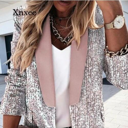 Spring and Autumn Womens Collar Slim Fit Blazer Fashion Ladies Blazer Dark Brown Green Long Sleeve Pure Color Casual Jacket