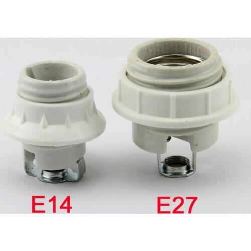 3pcs E14 E27 ceramic lamp temperature the whole tooth screw lampholders Accessories E14 E27 lamp holder