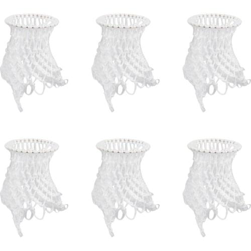6pcs Billiards Pool Snooker Table Mesh Pocket Net White Snooker & Billiard Accessories