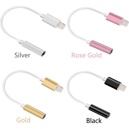 For Lightning To 3.5mm Jack Adapter 2in1 Headphone Audio Music Play For iPhone 12 Mini 11 Pro XS Max XS XR SE Aux Cable Splitter