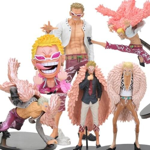 Doflamingo Anime Action Figure GK Q Sitting Ver. figure Middle Finger Ver. Doflamingo PVC figure Toy Brinquedos