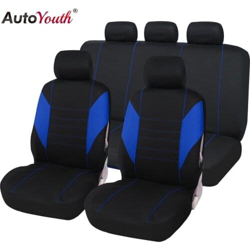 AUTOYOUTH Universal Car Seat Cover With Colorful Line Auto Seat Protect Interior Accessories For Toyota Mazda Honda Lada Kia