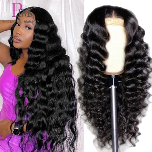 Brazilian Loose Wave Frontal Wig 13X4 Lace Front Wig Human Hair Wigs Pre Plucked Closure Wig 180% Remy Hair Wigs 14 - 36 Inch