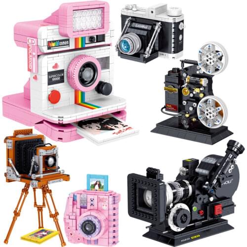 BZDA Mini Retro Camera Building Blocks Model Toys Mini Blocks Camera Model Toys Camera Bricks Children Kids Toys Has Collectible