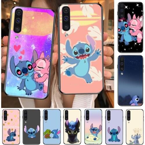 Stitch Play Phone cover hull For SamSung Galaxy S8 S9 S10E S20 S21 S5 S30 Plus S20 fe 5G Lite Ultra black soft case