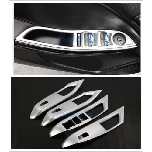 For Ford Focus 2019 2020 ST-Line Windows Lift Switch Button Sticker Door Armrest Protector Cover Chrome Car Styling Accessories