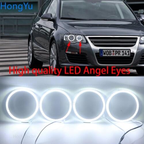 For Volkswagen VW Passat B6 Magotan 2006 - 2010 Super Bright white color 3528 SMD led Angel Eyes kit daytime running light DRL