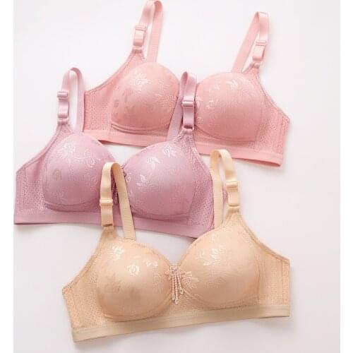 Women Floral Push Up Seamless Bra Sexy Lace Lingerie Wireless Bralette Plus Size Bras Underwear