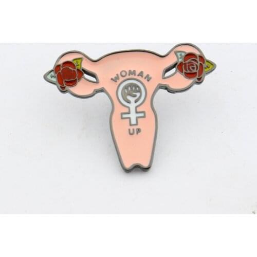 Uterus Cuterus Enamel Pin,Ovaries Womb Shape Brooch Womens Rights Reproductive Rights Badge Feminist Medical Jewelry Wholesale