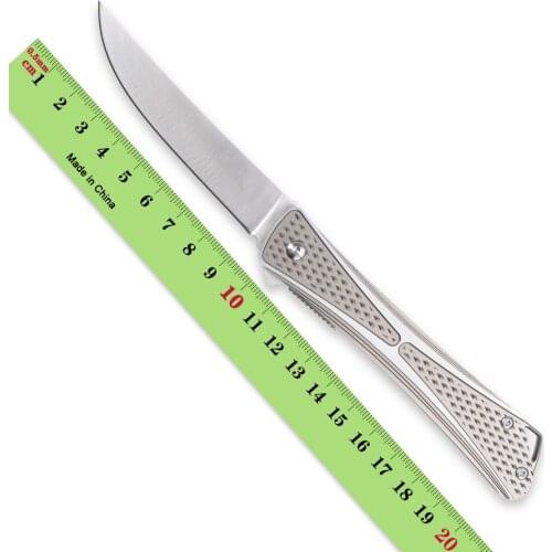 Enlan OEM fliper folding knife AUS-8 blade aluminum alloy handle outdoor camping hunting fishing fruit knives EDC tools