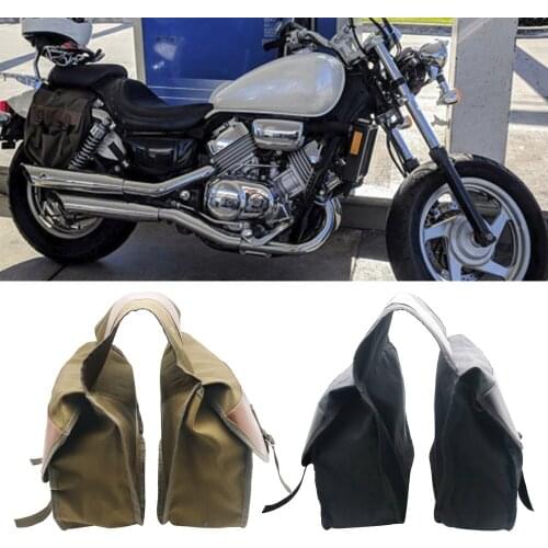 Motorcycle Bag Leather Saddle Bags For Harley For Honda For Suzuki Waterproof Side Tool Bag Luggage saddlebags