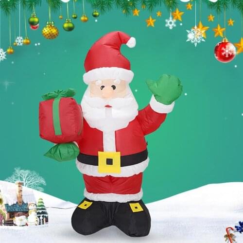 1.35m Inflatable Santa Claus Adornment Xmas Decoration Festival Santa Gift Bag Decor For The Elderly Party Toys In The Courtyard