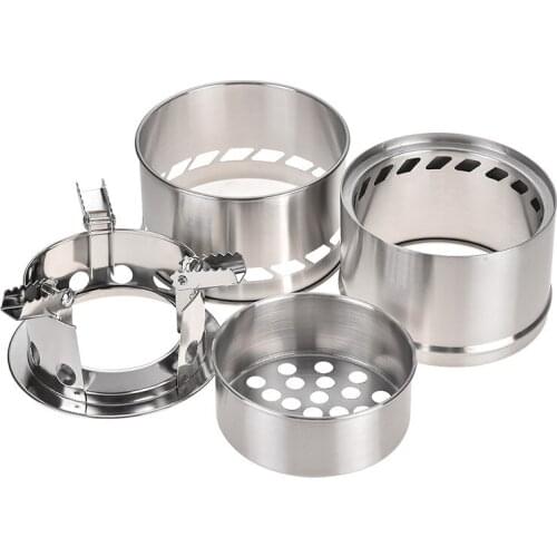 New Camping Outdoor Windproof Stove Portable Stainless sSteel Firewood Stove Upgrade And Upgrade Wood Stove