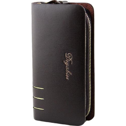 New Business zipper Male Designer Wallet Long Clutch Vintage Men Wallet; Purses Handbags Plaid