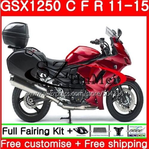 Fairing For SUZUKI Bandit GSX1250F GSX1250FA GSX1250 C 11 12 13 14 15 104NO.0 GSXF1250 GSX1250C 2011 2012 2013 2014 2015 HOT Red