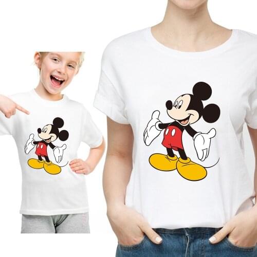 Family Matching Clothes Outfits Look Father Mother Daughter Son Disney Tshirt Clothing Daddy Mommy And Me Baby Tees Mickey Mouse