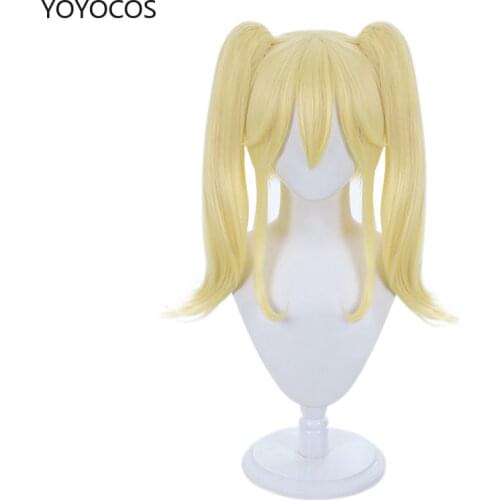 YOYOCOS Mary Saotome Meari Blonde Chip Ponytail Wig Cosplay Sexy Cute Long Hair Synthetic Wig Halloween Carnival Synthetic Hair