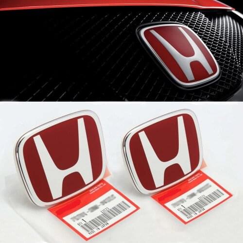 Car Trunk Front Grille Logo Car Styling Decoration Accessories Aluminum alloy For Honda Civic Accord CRV HRV Fit