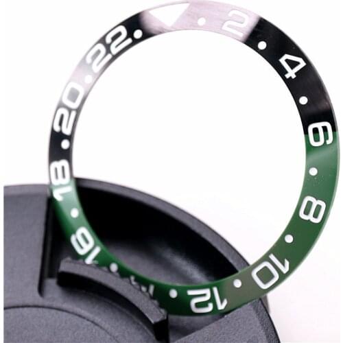 Suitable for Rolex Greenwich series GMT ceramic bezel digital outer ring 38mm watch bezel accessories