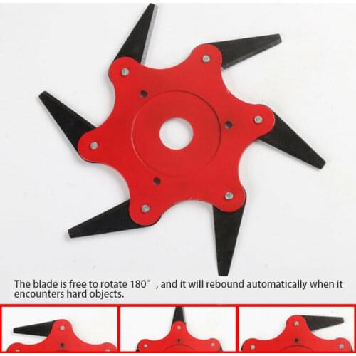 Durable 6T Steel Grass Trimmer Head 65Mn Manganese Blade Razors Weeding Cutter Brush for Lawn Mower Machine Head Accessories