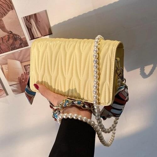 Simple Style Solid Color Small PU Leather Flap Crossbody Bags 2021 Fashion Summer Luxury Brand Trendy Shoulder Handbags 7 colour