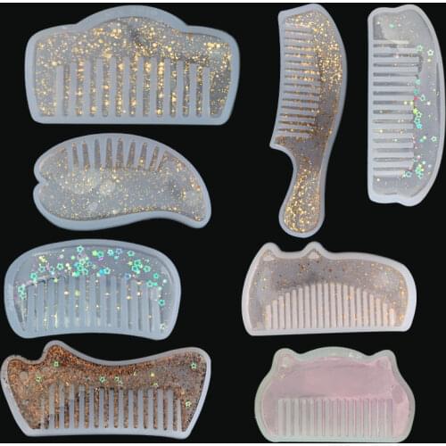 Silicone Comb Mold Resin DIY Casting Mold Jewelry Resin Mould Handcraft Epoxy Resin Mould for DIY Jewelry Craft Supplies, Clear