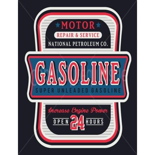 MOTOR REPAIR SERVICE GASOLINE LARGE METAL TIN SIGN POSTER RETRO WALL PLAQUE