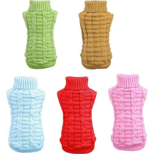Pet Clothing Puppy Warm Wool Outfit Winter Dog Clothes Knitting Sweater for Small Medium Dogs Chihuahua Teddy Bichon Clothes