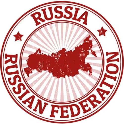 New Personality RUSSIA FEDERATION Car Stickers Car Decals PVC 13CM*13CM Vinyl Motorcycl Decoration