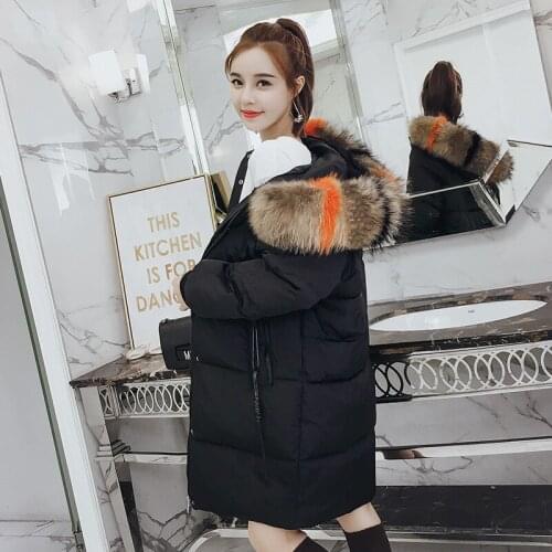 Order Di Yi She 2019 Winter New Pattern Korean Will Code Easy Maternity Dress Long Fund Down Cotton Ma'am Cotton-padded Clothes