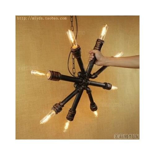 Loft Style Iron Water Pipe Lamp Retro Edison Pendant Light Fixtures Vintage Industrial Lighting For Dining Room Hanging Lamp