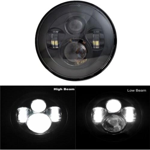 1PC 7Inch Round Projector LED Headlight with Hi-Lo Beam 6000K for Road King Road Glide Street Glide and Electra Glide
