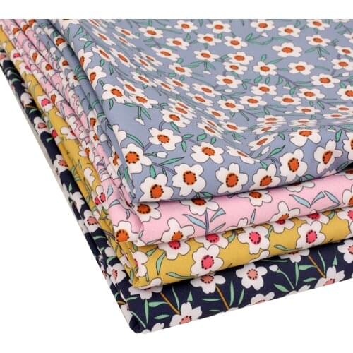 Polyester Fabric By Half The Meter Sewing Fabrics Cute Floral Printed Cloth Sheets DIY Crafts Supplies Dress Making 45*150cm 1pc