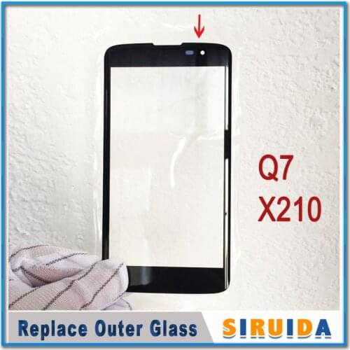10pcs Replacement LCD Front Outer Lens For LG K7 X210 X210DS Touch Screen Glass with tool